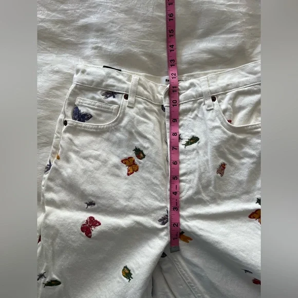 Reformation White Floral Women Jeans - Picture 15 of 16